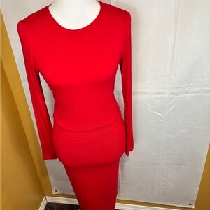 Bar III Candy Red Bodycon 2pc set